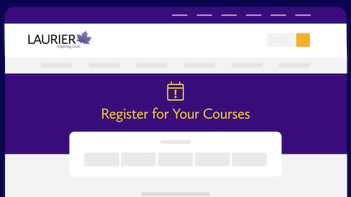 students.wlu.ca homepage with Register for Your Courses banner.