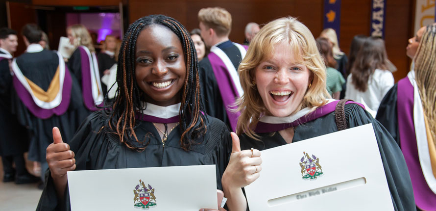 Arts grads after the ceremony