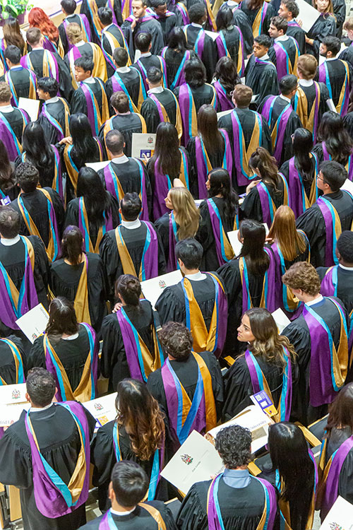 hoods of business graduates