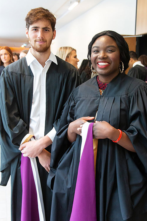 Science grads before ceremony