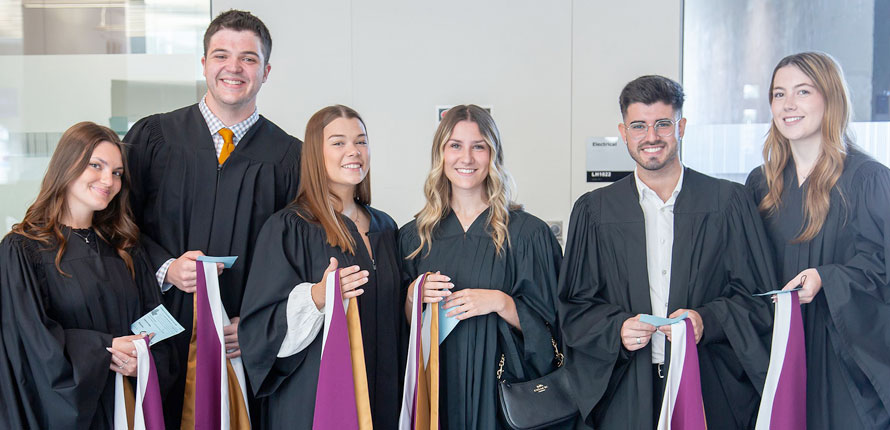 Science graduates before the ceremony
