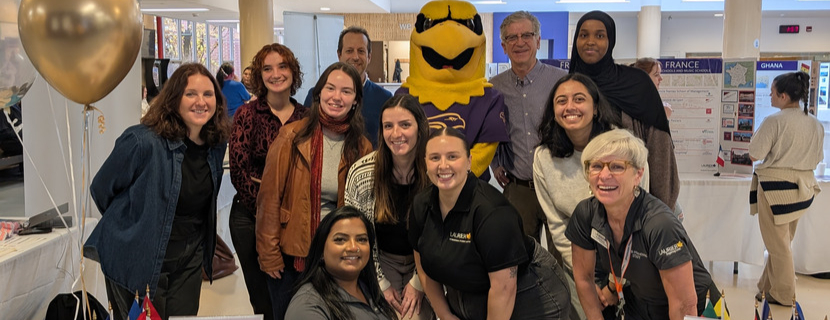 Laurier staff and exchange program alumni at the international opportunities fair