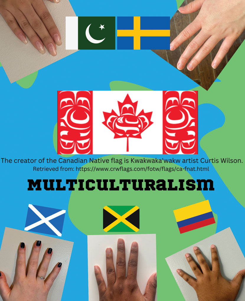 Poster about multiculturalism created by the students.