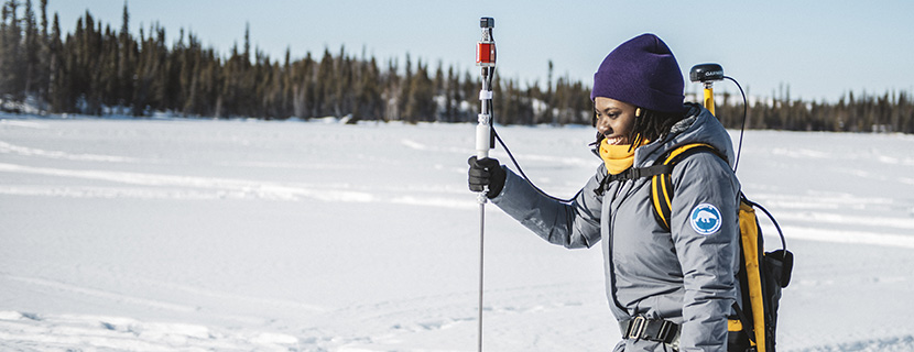 PhD candidate Gifty Attiah conducting research in the Northwest Territories