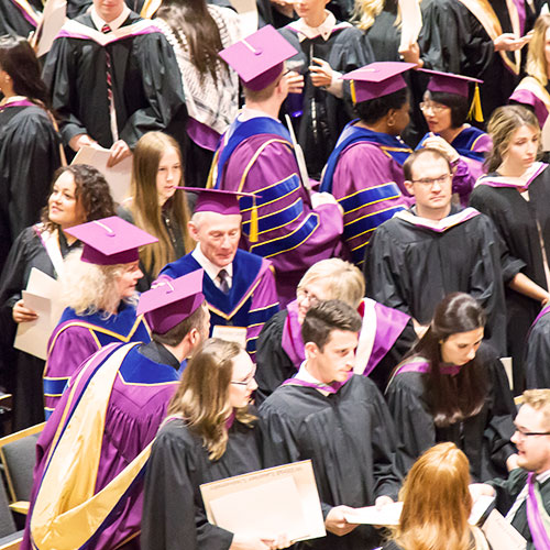 Graduates at convocation