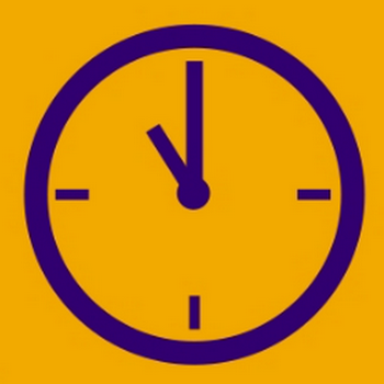 Spotlight story image pertaining to purple and gold clock graphic