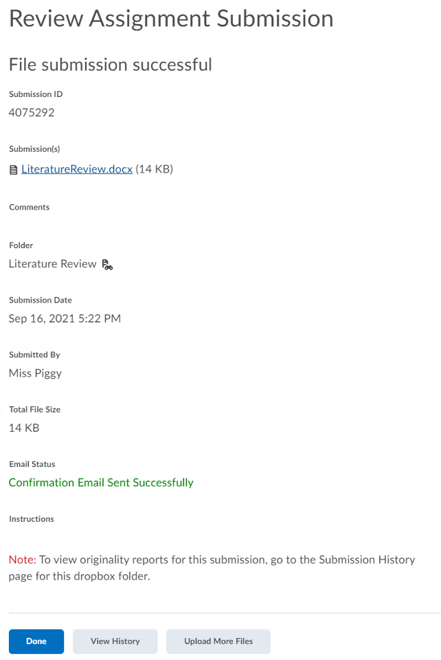 Review submission