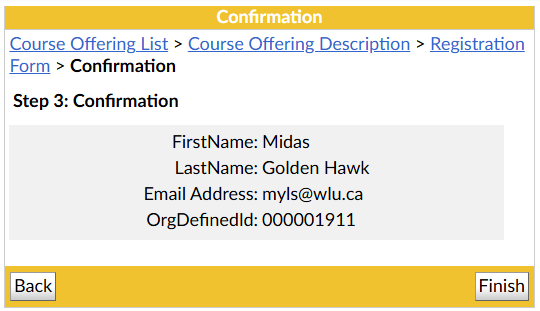 finish self registration