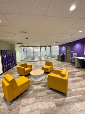 Milton locker lounge study area