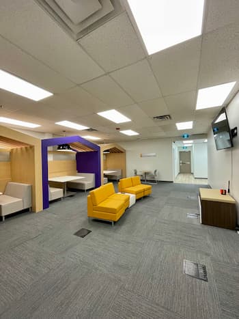 Milton student lounge study area