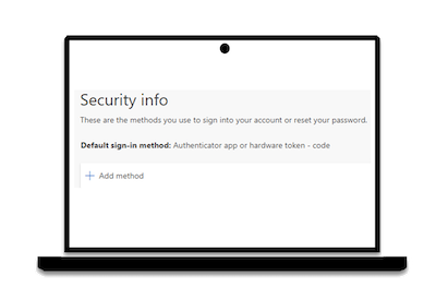 Add method link on security info page