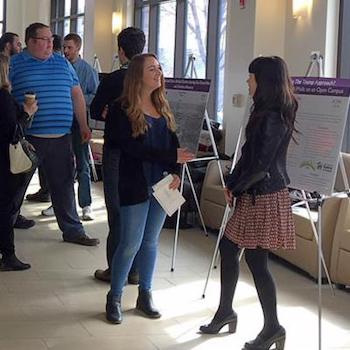 Students at poster competition