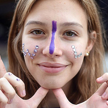 Girl with WLU face paint