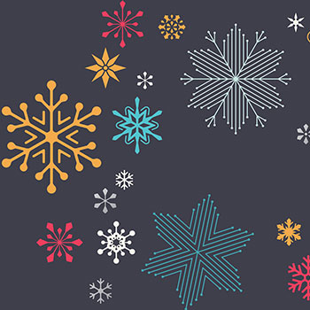 various snowflakes graphic