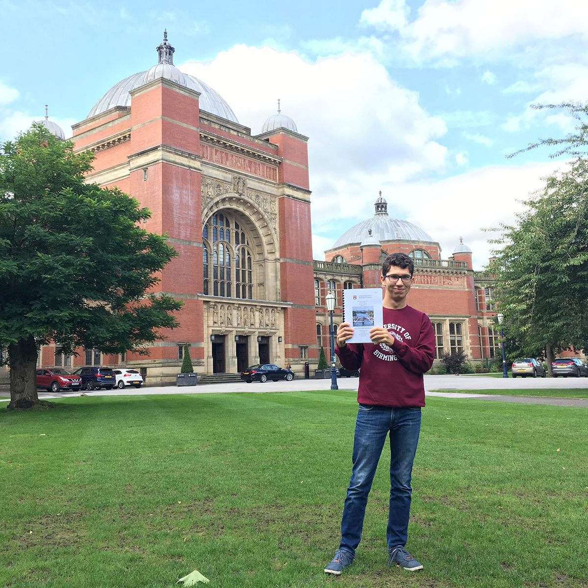 Spotlight story image pertaining to Cody Groat in front of University of Birmingham 