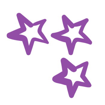 three stars graphic