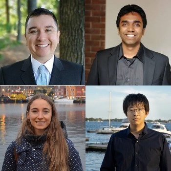 Photos of Nikolai Cook, Ridwan Karim, Antonella Mancino and Zijian Wang of the Department of Economics