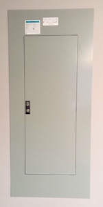 Closed breaker panel