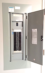 Open breaker panel