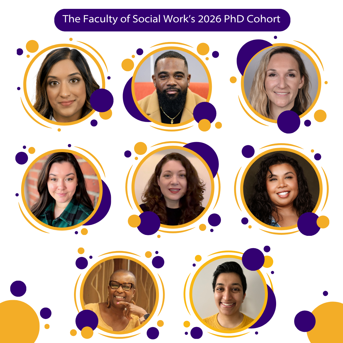 Photos of the 2026 PhD Cohort