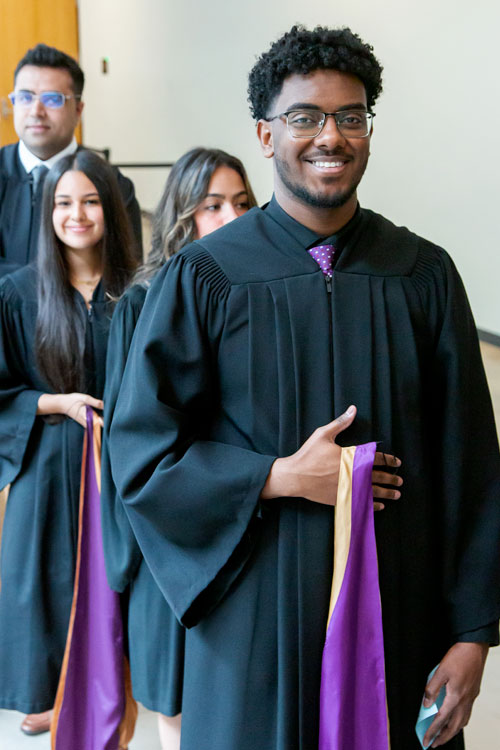 science grads before ceremony