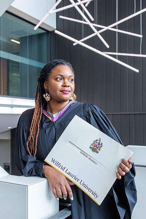 Education graduate with her degree