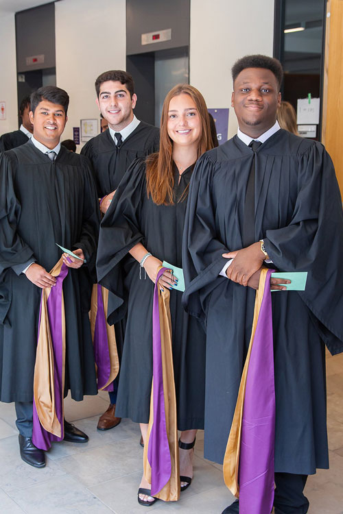 Science grads line up for ceremony