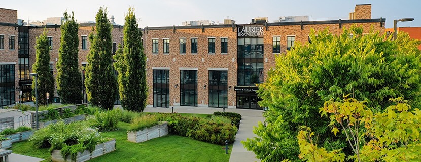 Exterior of the Research and Academic Centre on the Brantford Campus