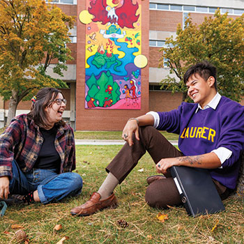 Two students talking