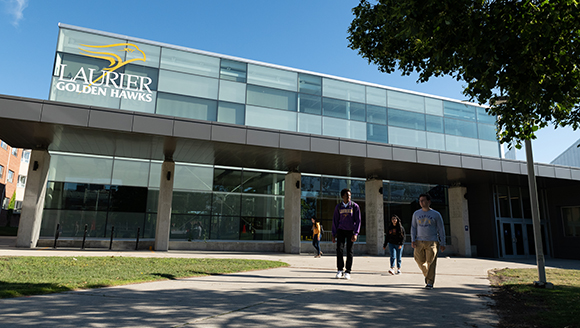 Students walking outside the Athletics Complex