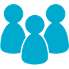 3-person icon to represent an activity