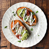 loaded sweet potatoes