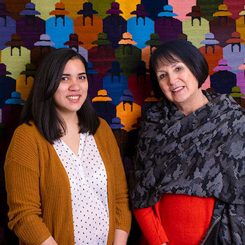 Andrea Morales (L) and Eliana Suarez